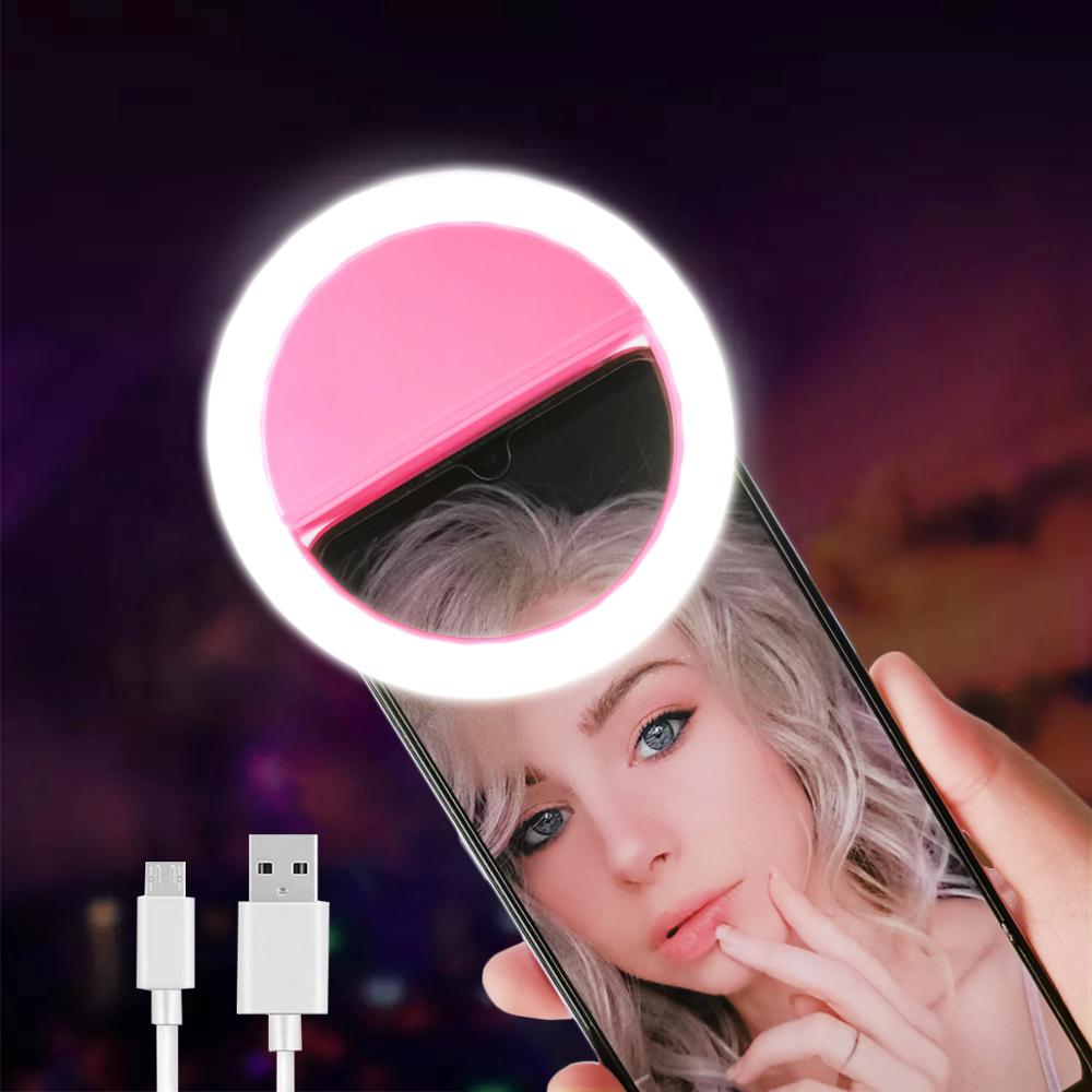 GlowMate - Tragbarer LED-Selfie-Ring für Perfekte Beleuchtung zu Jeder Zeit