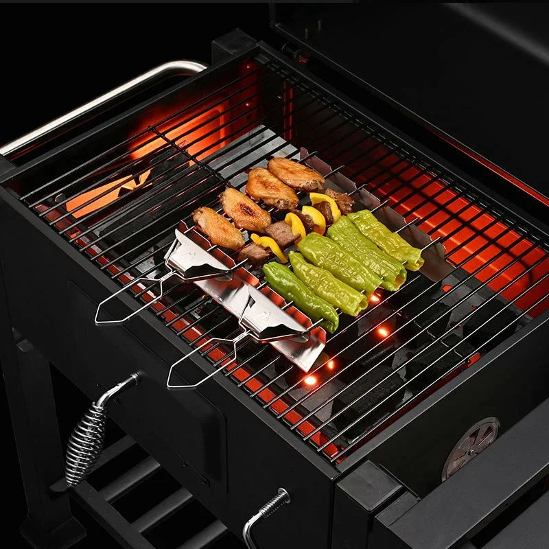 Perfekt gegrillte Spieße mit EasyGrill Edelstahl-Grillzange