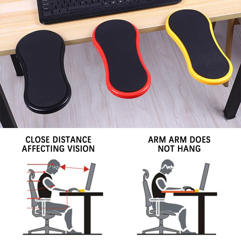 FlexPad Ergonomische Armlehne - 180° Drehbare Schreibtischauflage, Handgelenkstütze für Büro, Home Office & Gaming, Leicht Installierbar, Kratzschutz - Komfortable Arbeitsplatzlösung