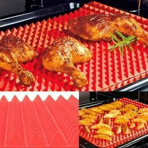 Silikon-Backmatte hitzebeständig - Antihaft, leicht zu reinigen, ideal für Backofen und Mikrowelle