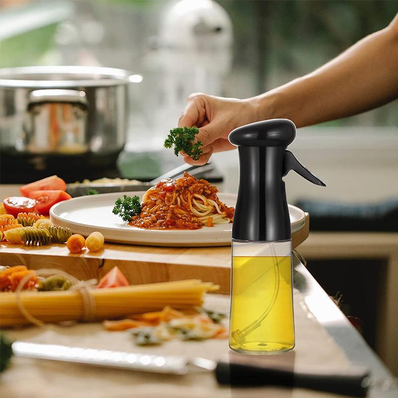 PressSpray Ölzerstäuber - Präzise Dosierung - Vielseitig für Kochen & Grillen - Transparentes Design - Auslaufsicher & BPA-frei - 200 ml Kapazität