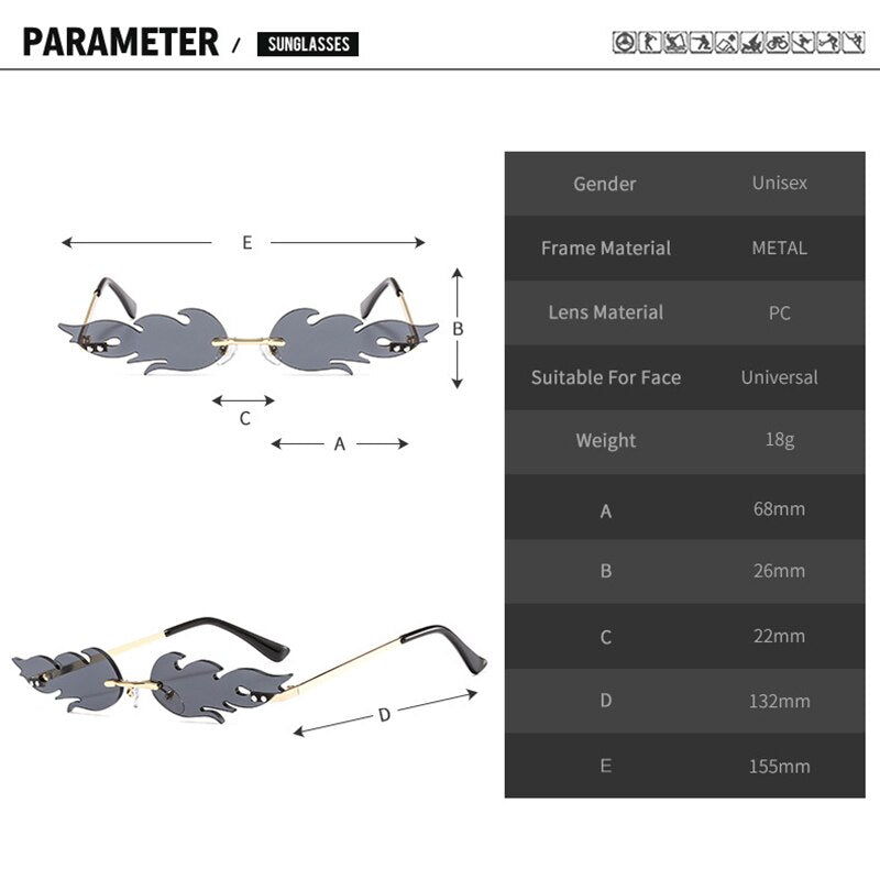 GlamFire Sonnenbrille - Setzen Sie ein stilvolles Statement mit einzigartigem Design und UV-Schutz!