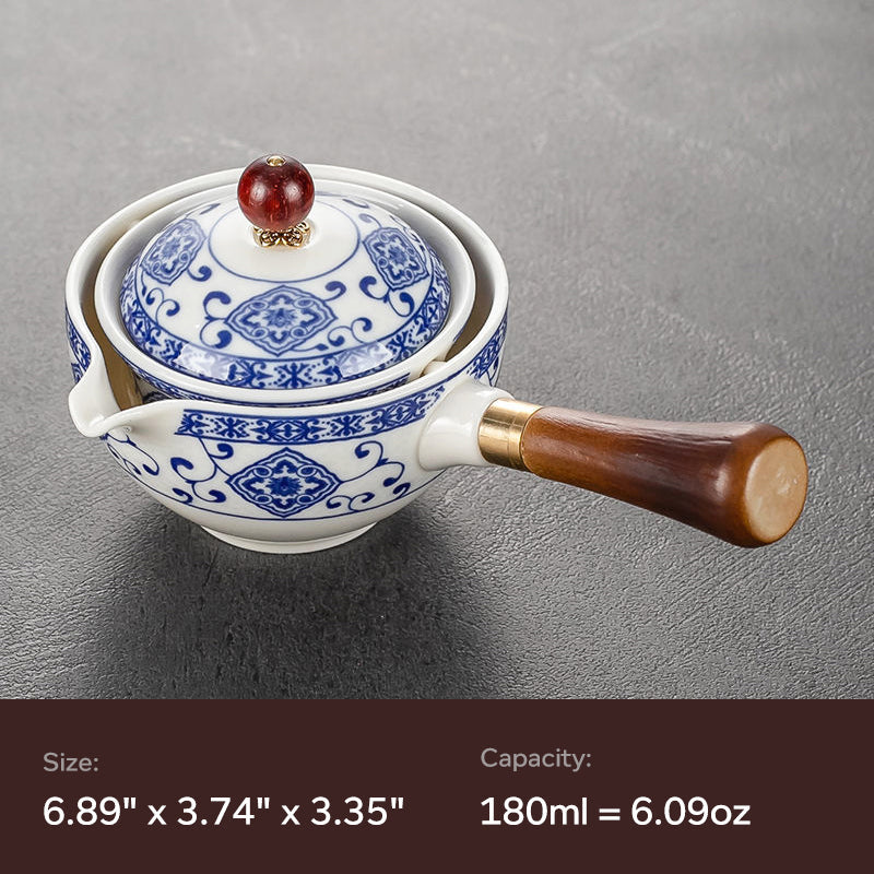 Traditionelles chinesisches Teeset – Exquisite Teekanne mit kunstvollem Muster – Genießen Sie den authentischen Geschmack von Tee in stilvollen handgefertigten Tassen.