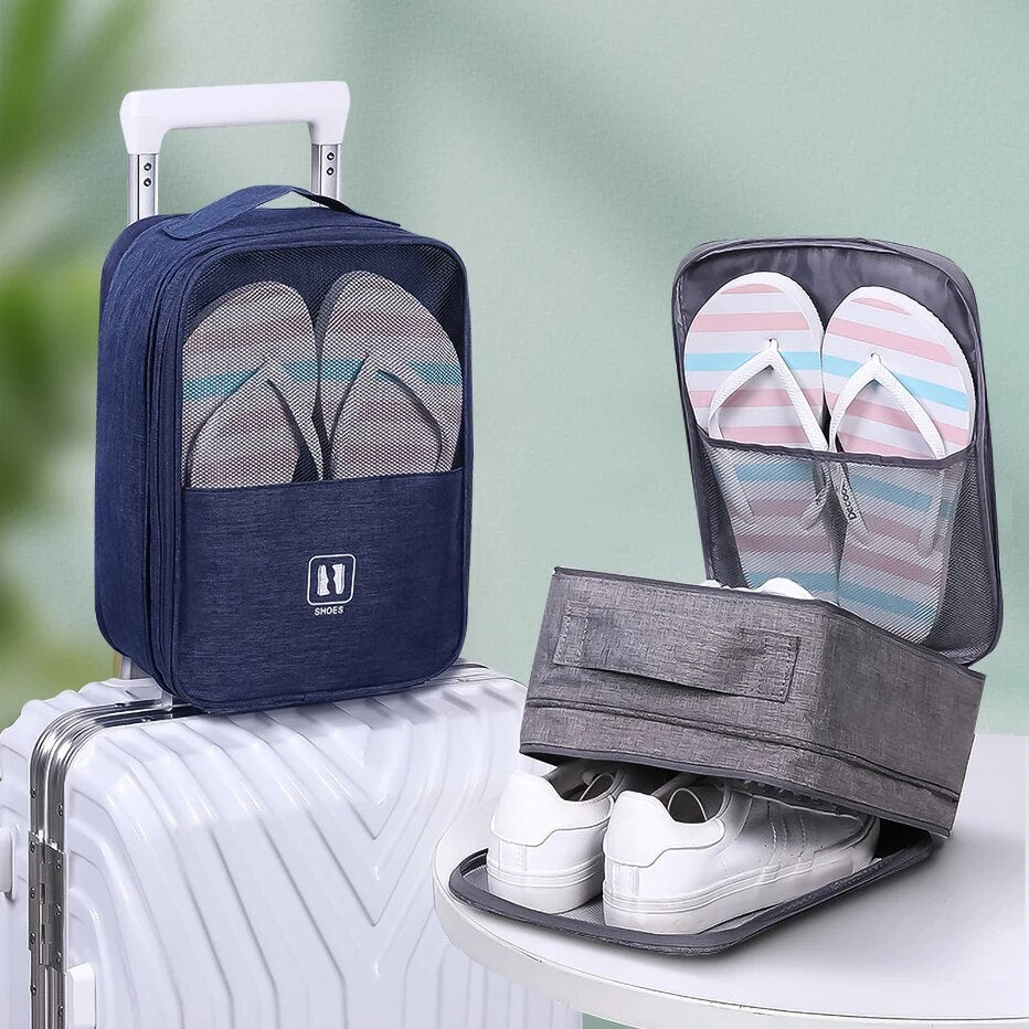 Reis-Schuhtasche - Wasserdichte Aufbewahrung für 3 Paar Schuhe - Perfekt für Reisen und Organisation