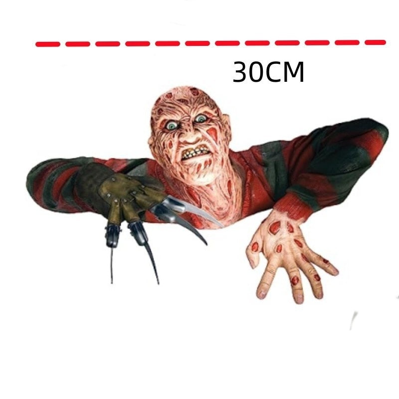 CreepyCrafts Freddy Krueger Wanddekoration - Gruselige Horror-Deko für Halloween und Spukhäuser