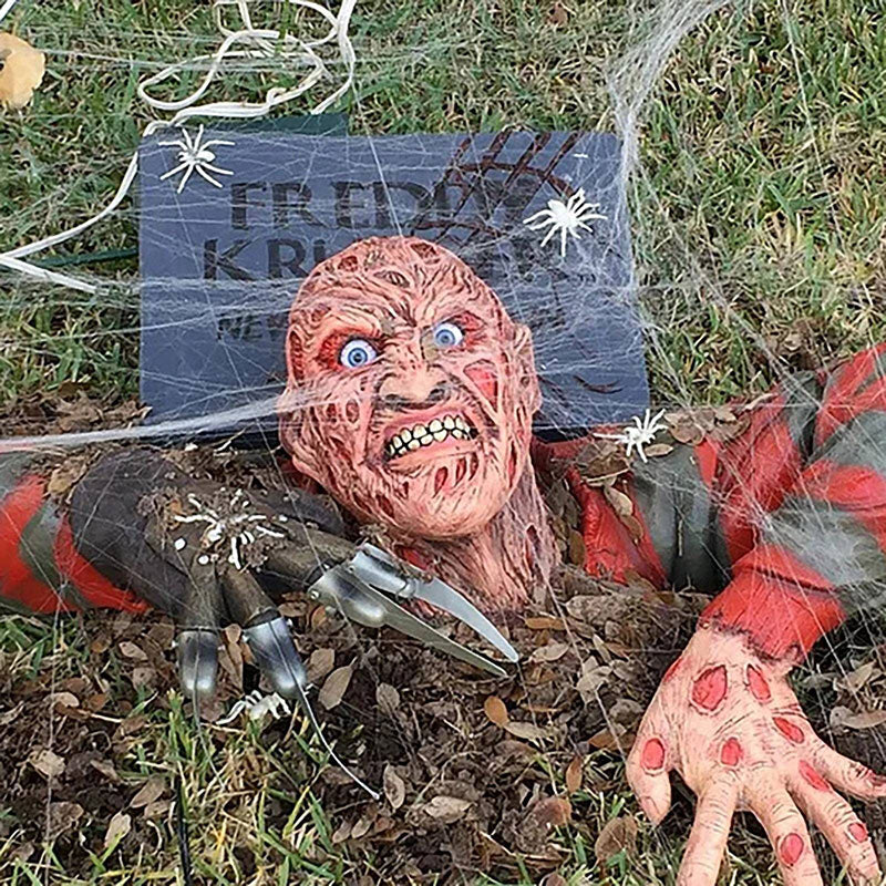 CreepyCrafts Freddy Krueger Wanddekoration - Gruselige Horror-Deko für Halloween und Spukhäuser