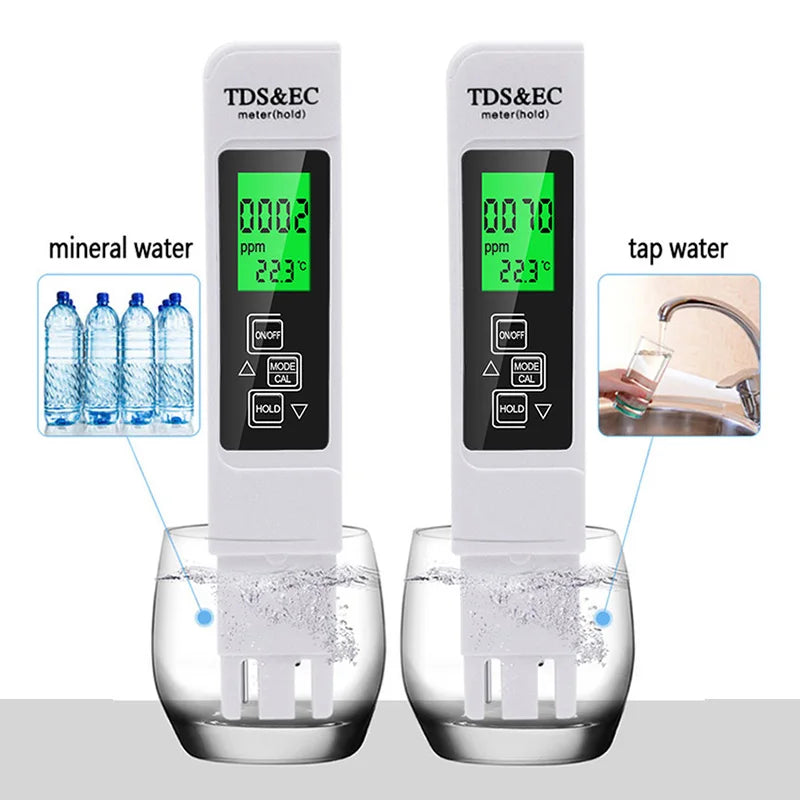 AquaMeter TDS & EC Tester - Wasserqualitätsmessgerät für Trinkwasser, Schnelltest, Tragbar, Präzise PPM-Anzeige