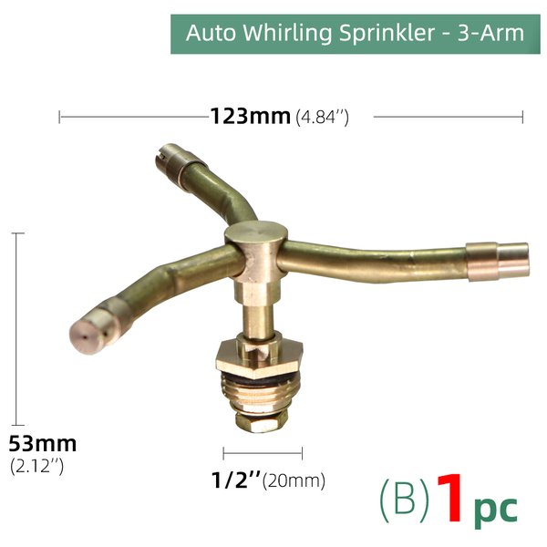 AquaSpin 360° Rotationssprenger - Automatischer Regner für effiziente Bewässerung von Garten und Rasen, robust und wassersparend.