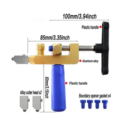 CutCraft 2-in-1 Glas- und Keramikfliesenschneider - Tragbares, einfach zu bedienendes DIY-Werkzeug für präzises Schneiden von Glas, Keramik und mehr