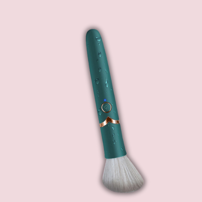 LuxeBrush - 2-in-1 Makeup-Pinsel mit Massagefunktion - Wasserdicht und Anpassbare Vibrationsmodi für Perfekte Schönheit und Entspannung