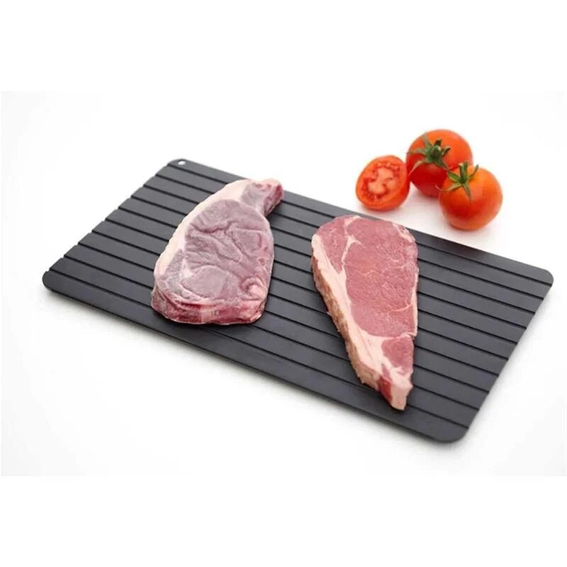 ChillMaster Auftauplatte - Schnelles und natürliches Auftauen von Fleisch, Lebensmittelgeeignetes Aluminium, Umweltfreundlich, Erhält den Geschmack