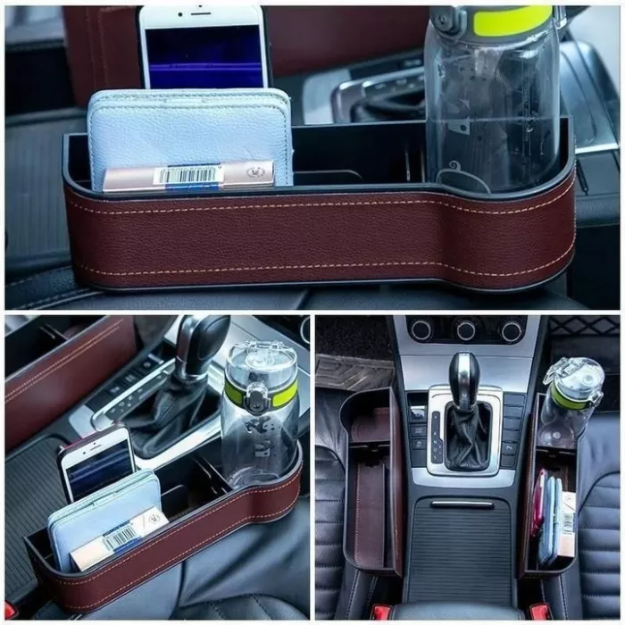 CarMate Auto-Organizer - Universelle Sitztasche aus PU-Leder, die den Stauraum im Auto maximiert und Unordnung vermeidet